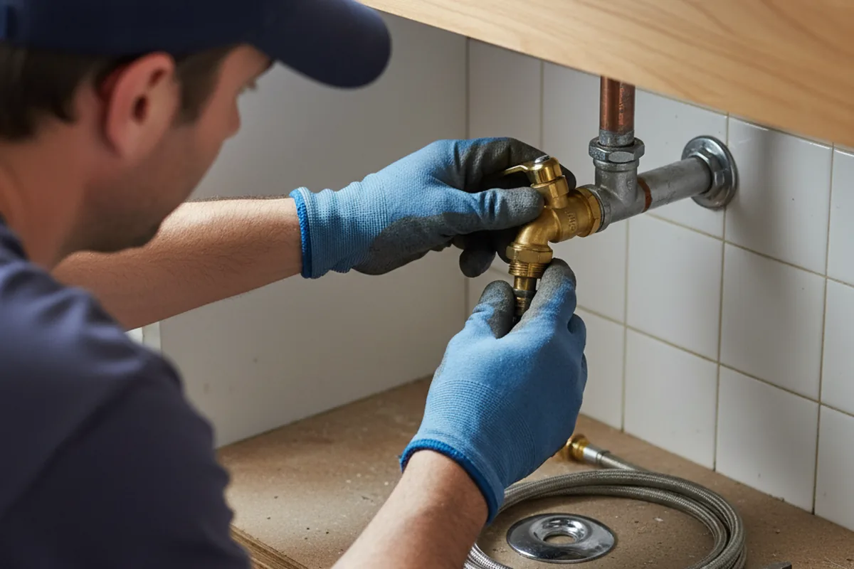 Shutoff valve and fitting work during Emergency Plumbing in Adkins